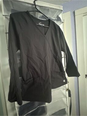 Buttersoft by UA Black Utility Scrub Jacket and pants set